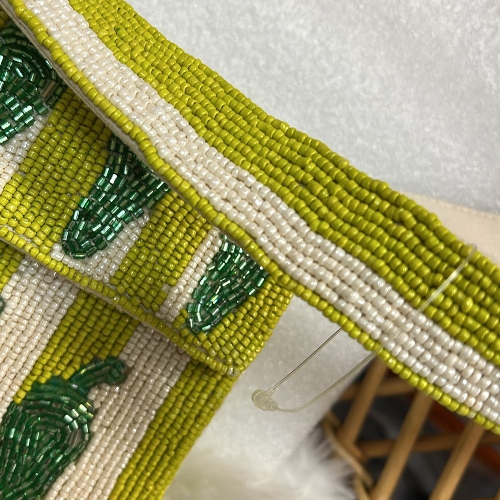 Anthropologie The Fiona Beaded Bag: Food & Drink Edition Jalapeno - Picture 3 of 4